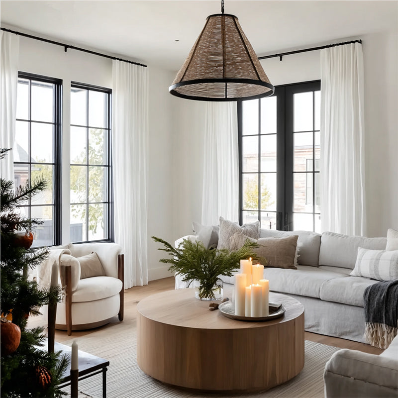 Lightweight translucent linen-look curtains